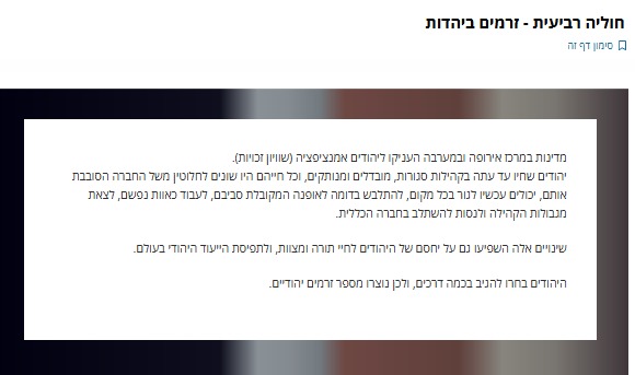 חוליה רביעית — זרמים ביהדות